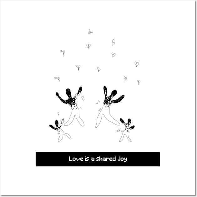 Love is a Shared Joy Wall Art by Rubbish Cartoon